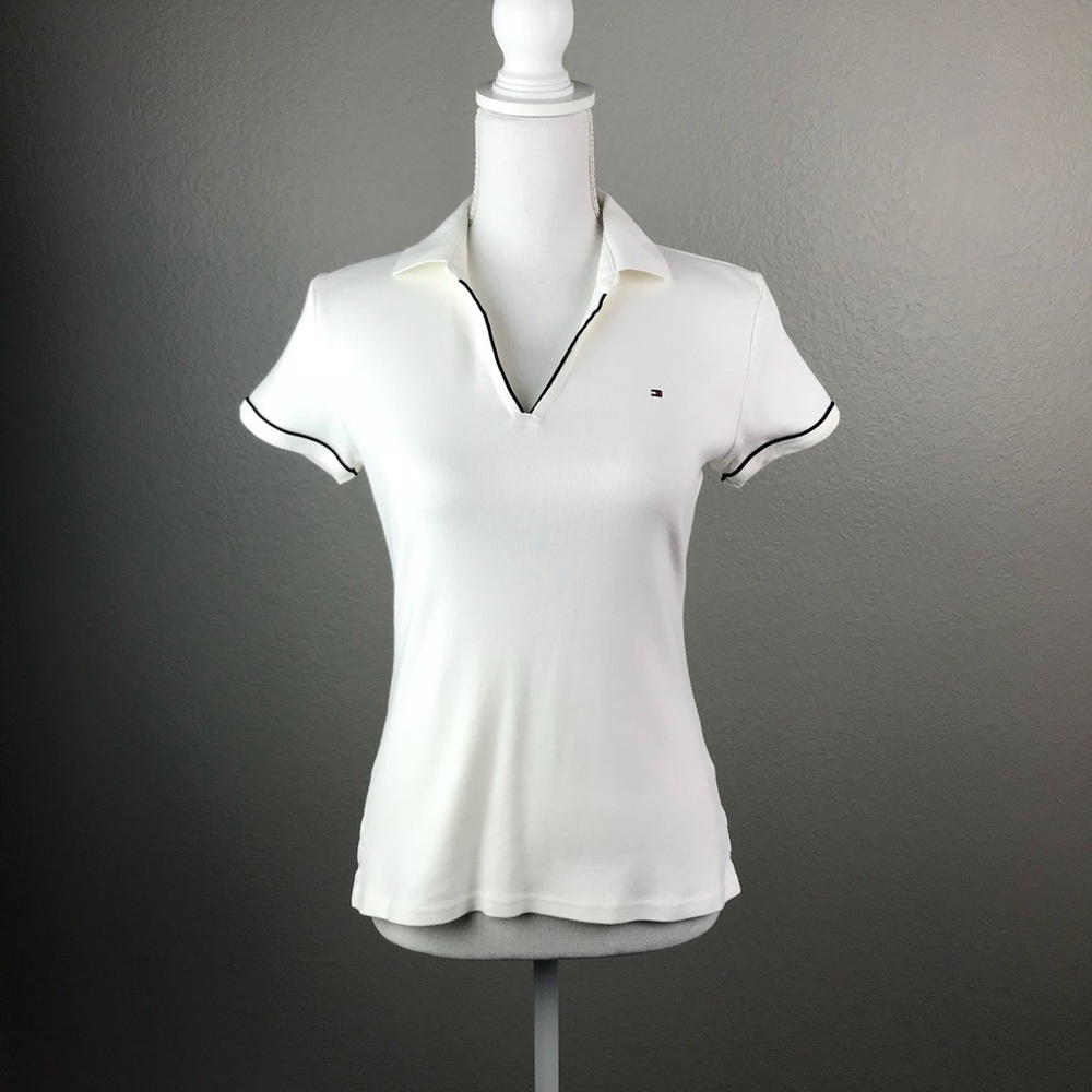 Tommy Hilfiger White Polo Size Medium